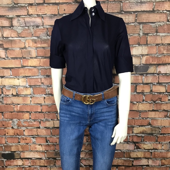 Farinaz Taghavi Tops - Farinaz Taghavi Short Sleeve Cuffed Top SZ 4